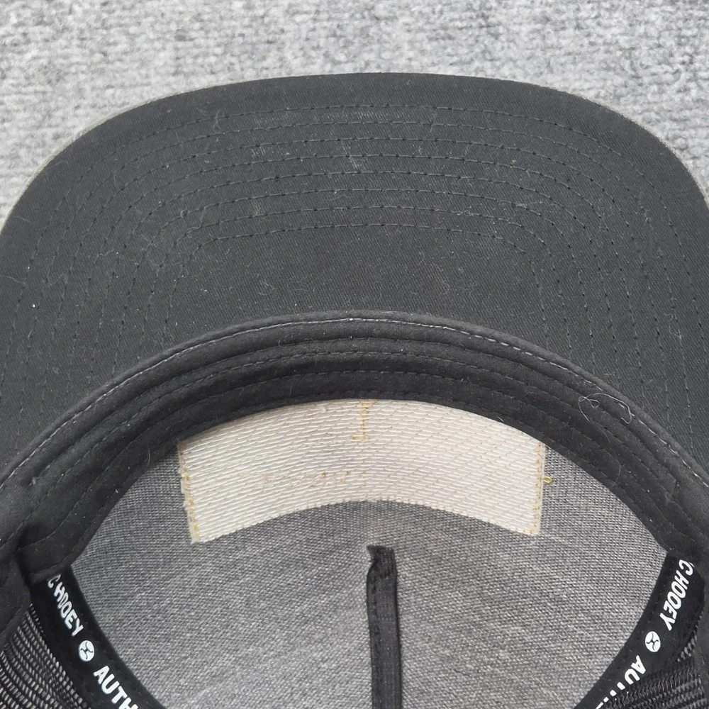 Rank Stock Rodeo Hat Gray Black Patch Hooey Trucker Farmcore Grunge Cowboy Work
